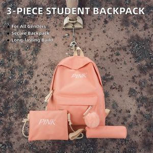 Ensemble 3 pièces <span class=keywords><strong>Sac</strong></span> à dos antivol <span class=keywords><strong>pour</strong></span> étudiants du premier cycle du secondaire <span class=keywords><strong>Sac</strong></span> à crayons <span class=keywords><strong>Sac</strong></span> à bandoulière Couleurs bonbon Motif de caractère Polyester - Product Image 2