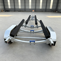 Remorque de transport de bateaux à pontons personnalisable en gros, grande capacité, avec essieu de 3000 kg