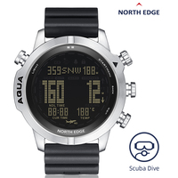 Jam Tangan Digital North Edge Aqua 2023 Hot Sale dengan Penunjuk Bercahaya, Bahan Stainless Steel, Tahan Air untuk Olahraga, Jam Tangan Pintar untuk Pria