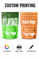 Sacs en Mylar imprimés sur mesure en usine, sacs d'emballage refermables avec fermeture éclair pour produits de détail, service OEM