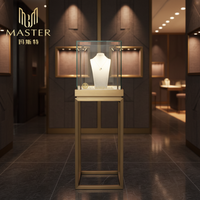 Vitrine à bijoux verticale MASTER, vitrine de magasin haut de gamme en verre avec éclairage LED pour les bijouteries de marque, comptoir de magasin, présentoir de centre commercial