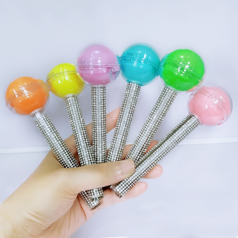 Блестящая трубка lollipop с радужной кожаной лентой, Экологически чистая, конфетная, маленькая, пустая трубка для блеска для губ для девушек