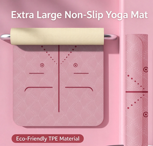 Tapis de yoga antidérapant et inodore, extra large et large, absorbant les chocs, pour la maison, la salle de sport et le Pilates - Product Image 2