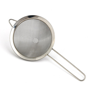 Stainless Steel Strainer With Long Handle Multi Functional Kitchen Sieve For Cooking And Draining Food - Product Image 1