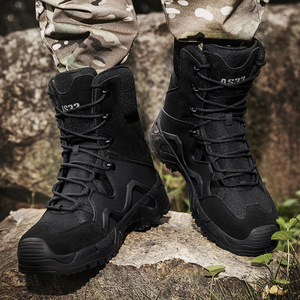 DFT1021 AS33 Sports training men outdoor work Tactical Green <b>Boots</b> Suede Waterproof Outdoor All Seasons High Top <b>Hiking</b> <b>Boots</b> - Product Image 2