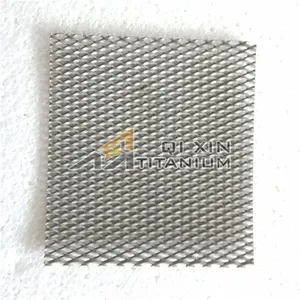 Diamond hole titanium expanded metal mesh for electrode