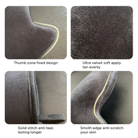 Gant applicateur de bronzage auto-bronzant personnalisé avec logo, mousse auto-bronzante noire, rose, marron, beige, vente en gros