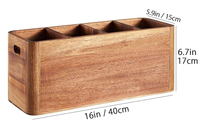 Organisateur de rangement de cuisine multifonctionnel sur pied, en bois massif moderne, à trois niveaux, pour bols, assiettes et plats