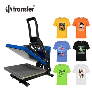 Power Max Manual Easy Press T Shirt Heat Press Machine 38*38cm/40*50cm/ 40*60cm Flat Heat Press Printing Shops 1 Year Warranty