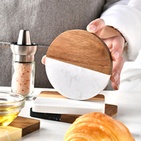 Ensemble de sous-verres en pierre, tapis résistants à la chaleur, sets de table carrés, sous-verres pour café et vin, sous-verres pour tasses à thé de forme irrégulière, style moderne et minimaliste