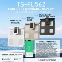 Balance connectée intelligente pour la salle de bain, grande capacité 180 kg, avec capteur numérique, application WiFi, surveillance de la santé, composition corporelle, portable