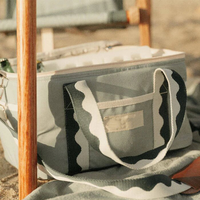 Sac isotherme en toile de 15 L, sac isotherme souple imperméable pour la plage, sac isotherme réutilisable pour le déjeuner, pour pique-nique