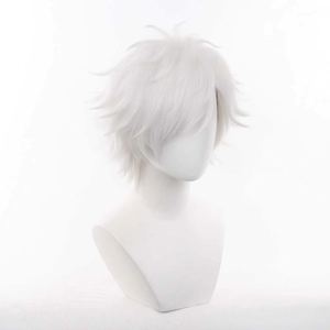 <span class=keywords><strong>Parrucca</strong></span> Corta Bianca <span class=keywords><strong>da</strong></span> 30cm per Cosplay, Cappello <span class=keywords><strong>da</strong></span> <span class=keywords><strong>Strega</strong></span>, Anime, Sintetica, Resistente al Calore, per Feste di Halloween - Product Image 3