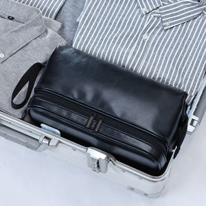 Bolsa de Afeitado para Hombre, Neceser de Cuero Pu, Organizador de Cosméticos de Viaje Impermeable, Compra en Línea a Granel - Product Image 5