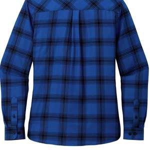 <span class=keywords><strong>Chemise</strong></span> <span class=keywords><strong>femme</strong></span> personnalisée à manches longues, boutonnée, avec poche, bleu et noir à <span class=keywords><strong>carreaux</strong></span>, en flanelle décontractée, coupe ajustée, style décontracté - Product Image 4