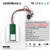 Interrupteur intelligent à capteur tactile et commande vocale pour miroir de salle de bain LED avec fonction anti-buée, certifié CE RoHS, OEM ODM