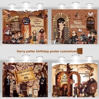 Foto Pesta Ulang Tahun Hermione Wizard, Layar Proyeksi Papan KT, Dekorasi Cetak Digital Modern, Kain Latar Belakang Dinding, Dapat Disesuaikan