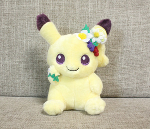 Date mignon printemps Festival Pokemoned en peluche poupée Eevee fleurs anneau <span class=keywords><strong>Pikachu</strong></span> jouets en peluche - Product Image 6