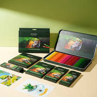 Ensemble de crayons de couleur à base d'huile de 12, 18, 24, 36, 48, 72 couleurs pour le dessin, le mélange et la superposition – Fournitures artistiques pour débutants