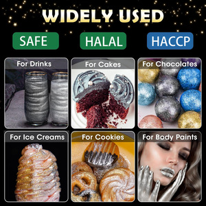 Poudre de paillettes comestible Halal noire 15g/bouteille <span class=keywords><strong>pour</strong></span> cocktails, champagne, boissons, vin - <span class=keywords><strong>Pour</strong></span> usage <span class=keywords><strong>alimentaire</strong></span> - Product Image 3