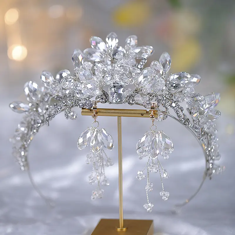 Handmade crystal Beads Head Bridal Headbands Wedding Hair Accessories