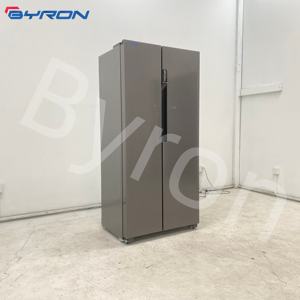 Réfrigérateur domestique à porte latérale de 380 L avec distributeur d'eau, machine à glaçons, température unique, mécanique, couleur blanche - Product Image 4