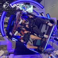 Simulador de Realidad Virtual VART 9D 360 °   Simulador de Vuelo con Movimiento, Máquina de Juego de Realidad Virtual para 2 Jugadores, Parque VR