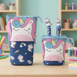 คาราคเตอร์มาเนียสำหรับโอ้ มาย ป๊อป หวานซี-เค้สใส่ดินสอผ้าลายน่ารักพร้อมซิปปิด + ปากกา 10 สี + ปากกาเจลแบบลบได้ - Product Image 3
