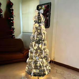 Árbol de Navidad Plegable a Precio de Fábrica, 1.2m/1.5m/1.8m/1.9m/2.1m, Árbol de Navidad Retráctil con Luces - Product Image 4