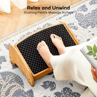Repose-pieds ergonomique à hauteur réglable pour le travail de bureau à la maison Repose-pieds en bois antidérapant pour sous le bureau