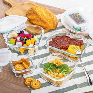 OWNSWING Glazen Voedselbewaarbakken met Luchtdichte Deksels Glazen Meal Prep Bakken voor Magnetron en Vriezer - Product Image 5