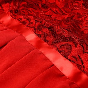 Vestido de gasa con costuras europeas Cuello redondo Encaje Vestido largo de noche <span class=keywords><strong>Ropa</strong></span> de mujer Envío directo - Product Image 6