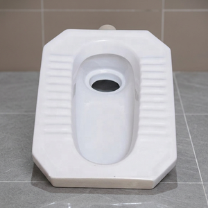 <b>Ceramic</b> Squatting <b>Pan</b> with Platform Floor Mounted Washdown WC Toilet Indian Style Bathroom Sanitary Ware - Product Image 5