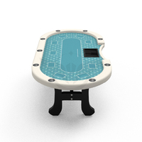 Table de poker ovale personnalisée YH avec base en bois en forme de H - Table de poker Texas Hold'em professionnelle pour casino et club