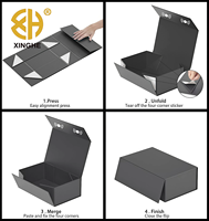 Boîte rigide biodégradable et écologique avec fermeture magnétique et revêtement UV pour les cadeaux de proposition de mariage, de Noël ou de remise de diplôme - Carton