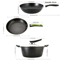 Ensemble de casseroles multi-styles en coffret cadeau |   Pots multi-couches épais antiadhésifs avec couvercle en verre |   Cadeau de mariage, de pendaison de crémaillère ou d'entreprise