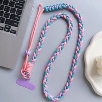Cordon long pour iPhone 17 Pro, porte-clés croisé, cordon de suspension pour téléphone, cordon tressé coloré, chaîne universelle anti-perte