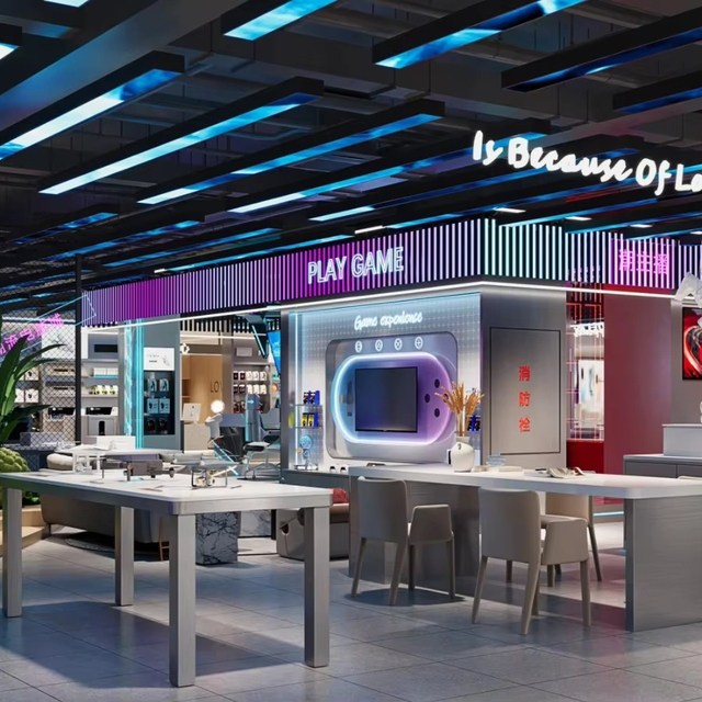 Modern Cell Phone Store Repair Counter Mobile Phone Case and Accessories Showcase Modern Shopping Mall Phone Kiosk Custom