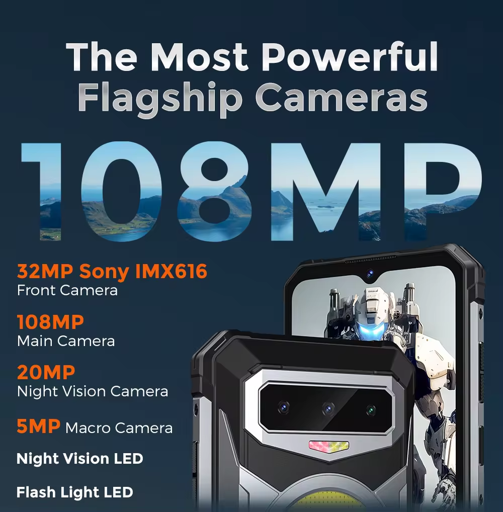 Fossibot F102 Rugged Smartphone - 16500mah, 256GB, 120hz