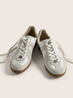 Chaussures décontractées basses unisexes personnalisées de style vintage, en cuir véritable léger et respirant, de haute qualité, type baskets allemandes, vente en gros