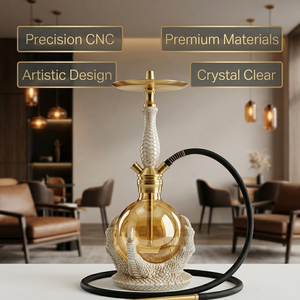 Chicha en acier inoxydable avec griffe de <span class=keywords><strong>dragon</strong></span> en résine unique et boule de cristal, cinq couleurs - Product Image 1