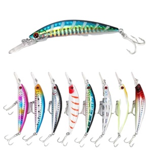 Leurre coulant phosphorescent 15 couleurs, imitation bionique dure, appât artificiel en plastique, hameçons pour la pêche en mer et en rivière, 7cm 16g - Product Image 1