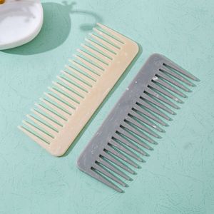 Peigne à dents larges avec logo personnalisé Peigne à cheveux antistatique en plastique démêlant texture marbrée pour la <span class=keywords><strong>coiffure</strong></span> - Product Image 4