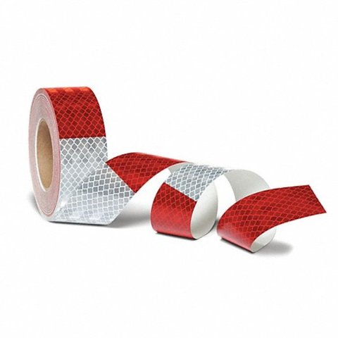 Custom Logo High Visibility Strong Adhesive Polyester/PET Waterproof Reflective Safety Warning Tape for Trailers Trucks RV