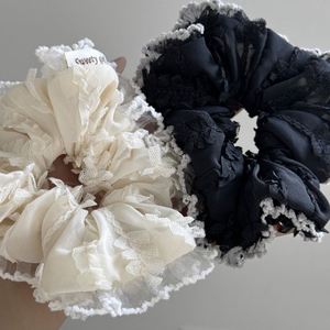 Coleteros Grandes Elásticos con Encaje Estilo Ballet, Lazos Dulces para Moño, Bandas Elásticas para el Cabello de Alta Elasticidad, Accesorios para el Cabello de Niñas, Scrunchie - Product Image 3