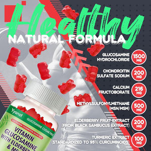 Gummies de soutien articulaire sans sucre à la glucosamine, chondroïtine, sureau et MSM, marque privée - Product Image 2