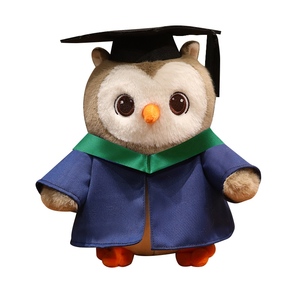 Peluche Gufo Dottore Personalizzato OEM da 9,5 Pollici, Mascotte Gufo Professor Personalizzata per Regalo Promozionale - Product Image 1