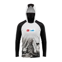 Sweat-shirts solides en gros pour hommes, logo personnalisé de haute qualité, sweat-shirt de chasse UPF 50 à manches longues pour la pêche en plein air