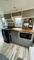 Armoire de cuisine multifonctionnelle en aluminium pour camping-car, peut contenir un réfrigérateur et un micro-ondes, imperméable, ignifuge et durable