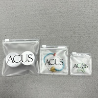 Bolsas pequeñas y bonitas con cierre de cremallera de plástico para joyería con logotipo personalizado, dijes de joyería, bolsa transparente con cremallera para joyería, bolsas de cosméticos de PVC